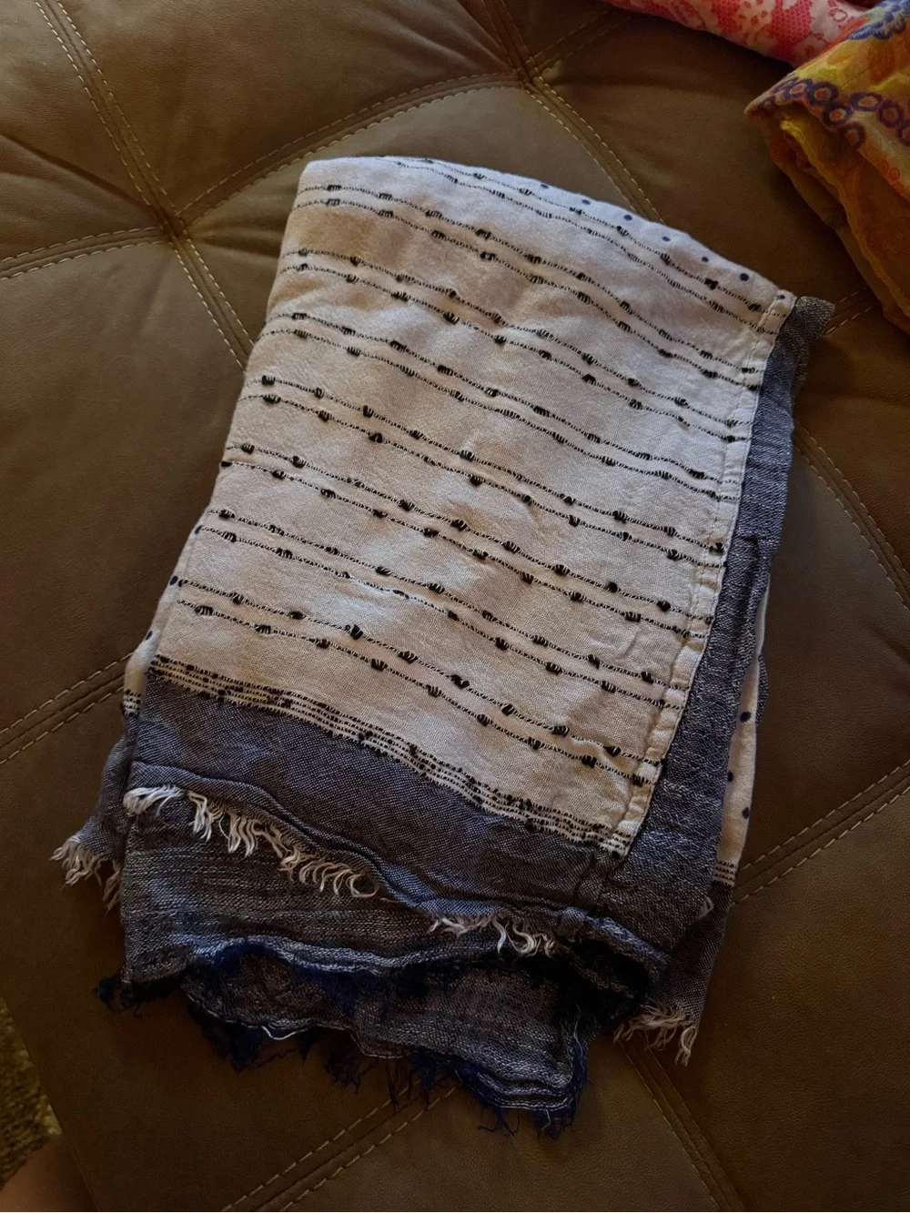 12 scarfs. All different styles and colors. Selling in a lot. All for